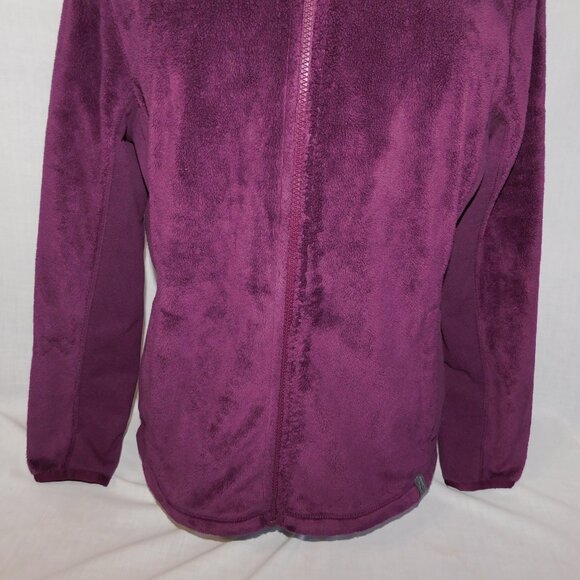 LL Bean Womens M Purple Plum Full Zip Fleece Plush Jacket Sweater - Picture 4 of 12